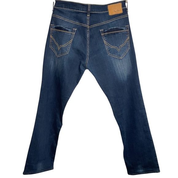 Pepe Jeans London Blue Bootcut Jeans Classic Fading Size US Waist 36 length 32 - Picture 5 of 8
